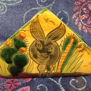 Donkey Burro Cactus Napkin Holder Mexican Pottery